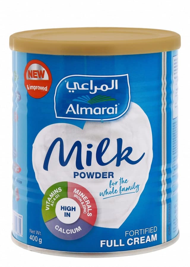المراعي حليب بودرة كامل الدسم مدعم، 400جم