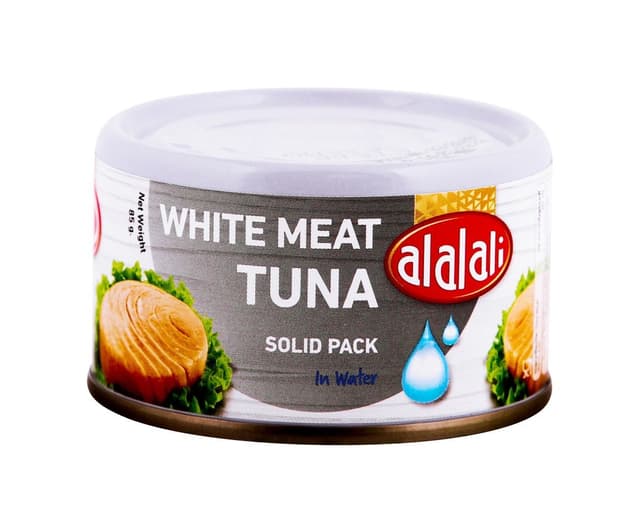 العلالي تونة لحم أبيض صلبة في الماء, 60g