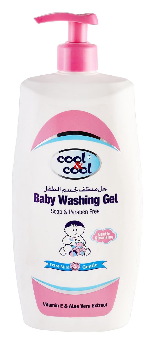 Cool & Cool Extra Mild & Gentle Baby Washing Gel with Vitamin E & Aloe Vera Extract, 750ml