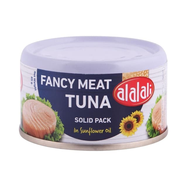 العلالي تونة لحم فاخر صلبة في زيت عباد الشمس, 60g