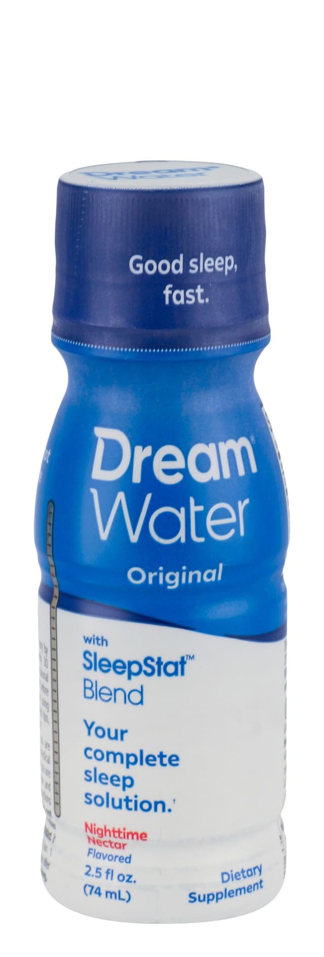 Dream Water SleepStat Blend Sleep Support Liquid Supplement Shot Nighttime Nectar Flavor, 74ml