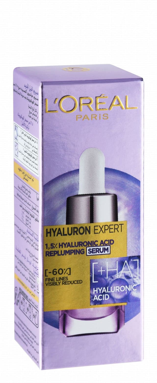 L'Oreal Replumping Face Serum with Hyaluronic Acid for All Skin Types, 15ml