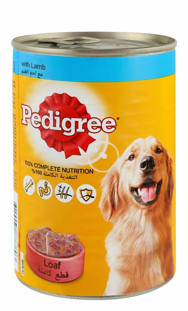 Pedigree Wet Dog Food with Lamb in Loaf, 400g