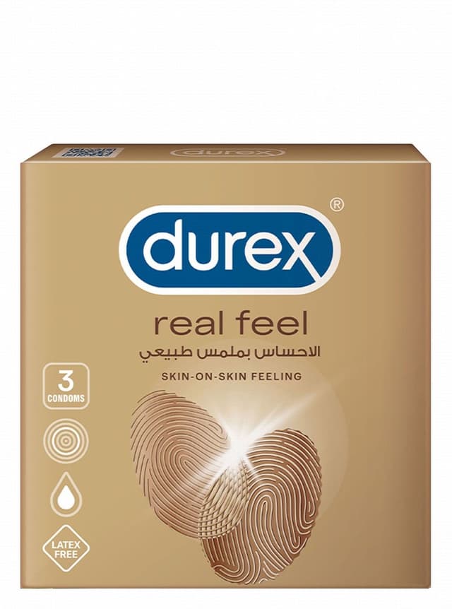 Durex Real Feel Condoms, 3 Pieces
