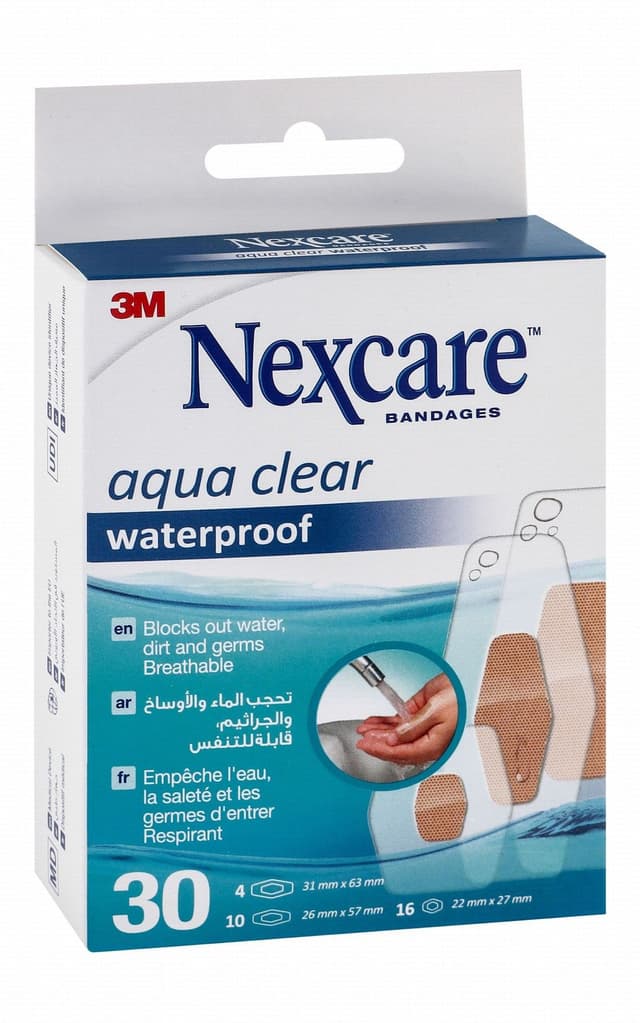 Nexcare Waterproof Assorted Bandages, 30 Pieces