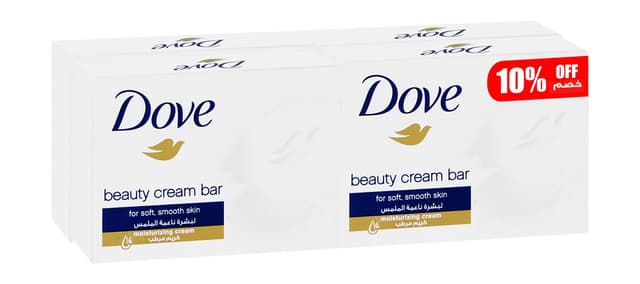 Dove Moisturizing Beauty Cream Soap Bars (10% Off), 4x125g