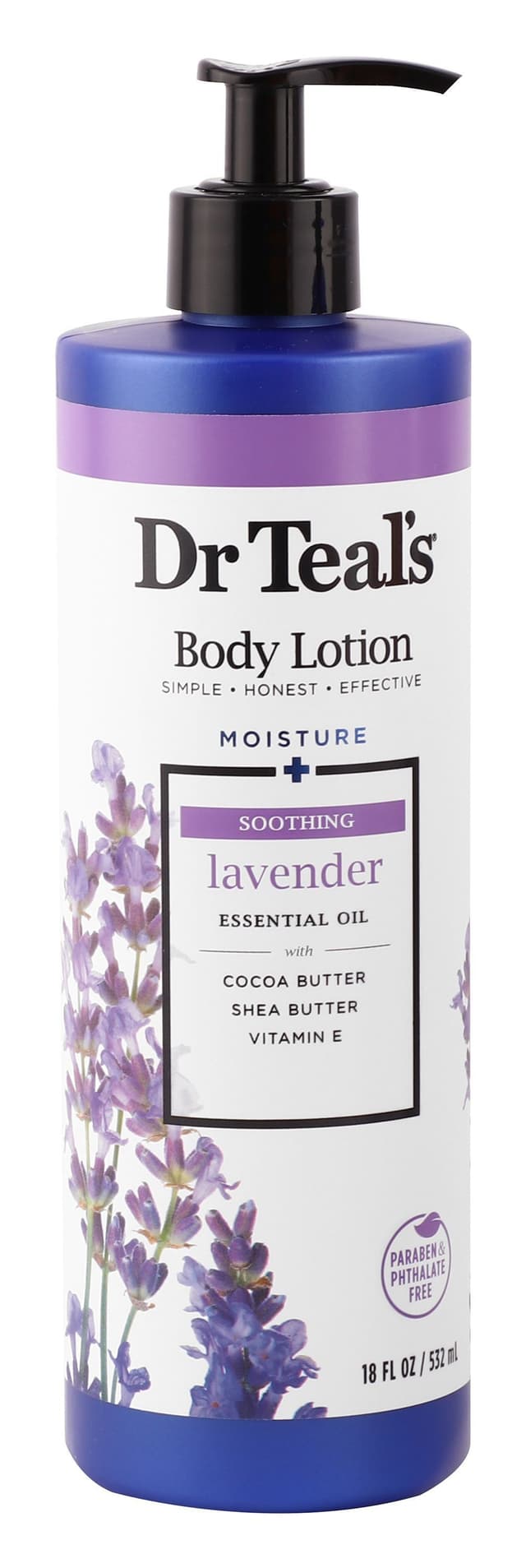 Dr Teal’s Soothing Body Lotion Lavender Scent with Coconut Oil, Cocoa Butter, Shea Butter & Vitamin E, 532ml