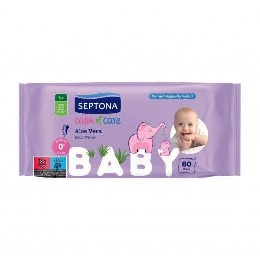 Septona Baby Wipes Aloe Vera 60 pcs