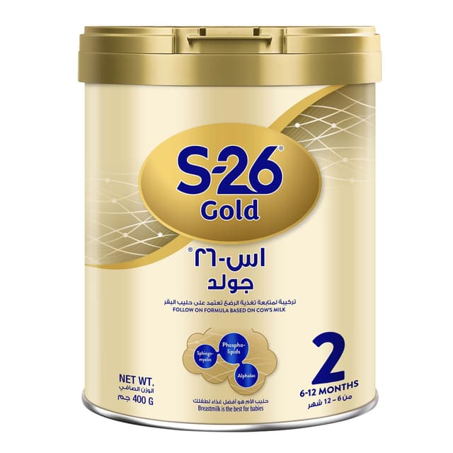 S-26 Gold Follow-on Formula Tin, Stage 2, 6-12 Months, 400g