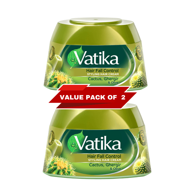 Vatika Hair Fall Control Styling Hair Cream, 2x140ml