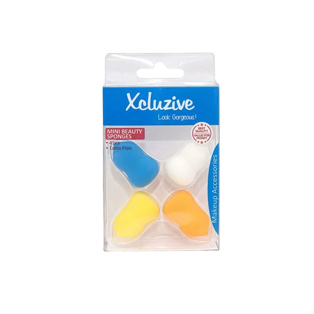 Xcluzive Latex-Free Mini Beauty Sponges, 4 Pieces