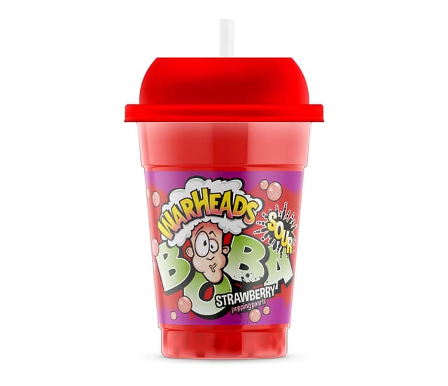 Warheads Boba Sour Strawberry, 400ml