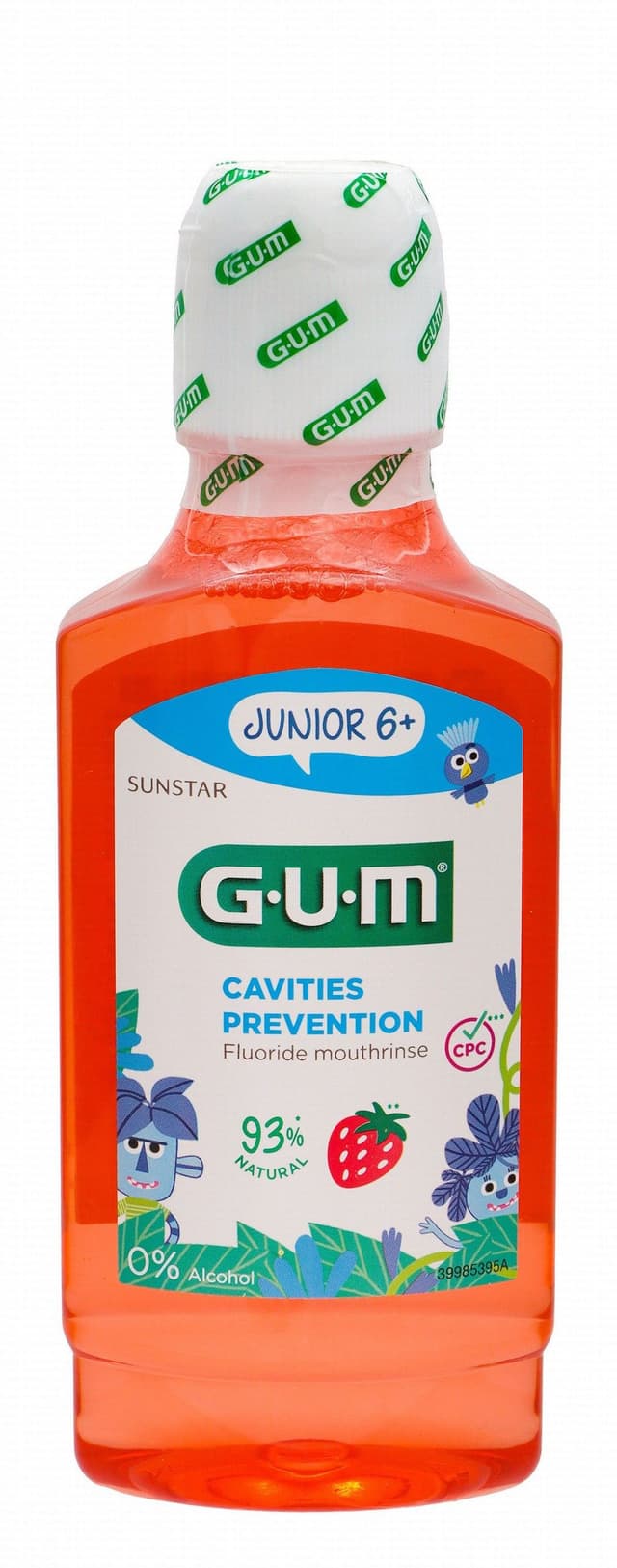 GUM Junior Fluoride Mouthwash Strawberry Flavor (6+ Years), 300ml