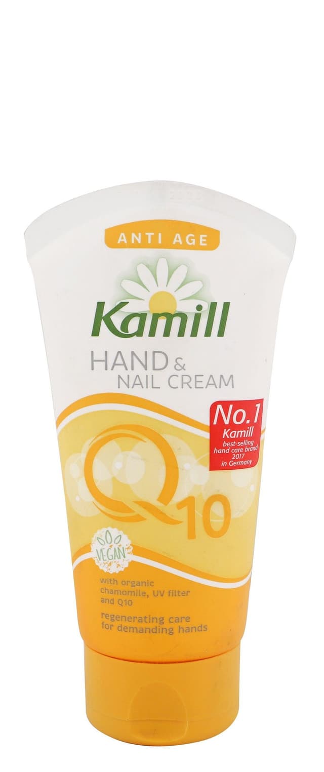 Kamill Anti-Aging & Regenerating Hand & Nail Cream with Organic Chamomile, UV Filter & Q10, 75ml