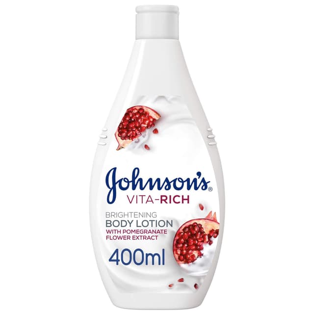 جونسون لوشن جسم فيتا ريتش مبيض بمستخلص زهر الرمان، 400ml