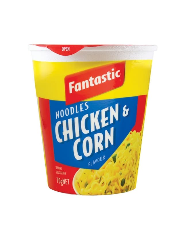 Fantastic Instant Noodle Cup Chicken & Corn Flavor, 70g