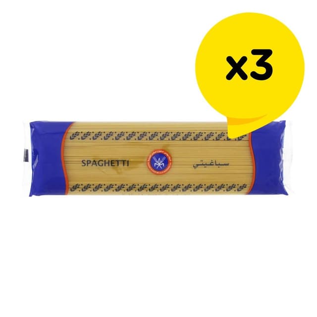 Kuwait Flour Mills & Bakeries Spaghetti Pasta, 3x400g