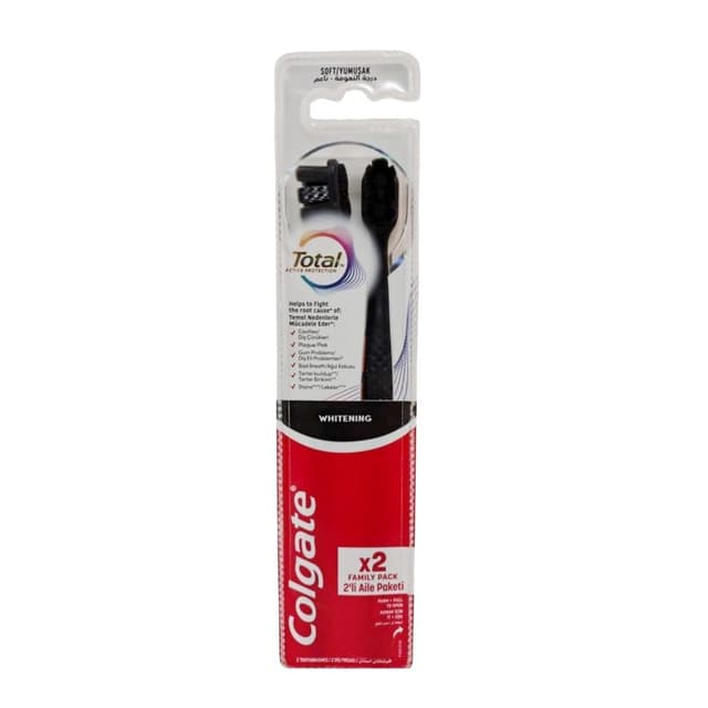 Colgate Total Active Protection Whitening Toothbrush Pack, 2 Pieces