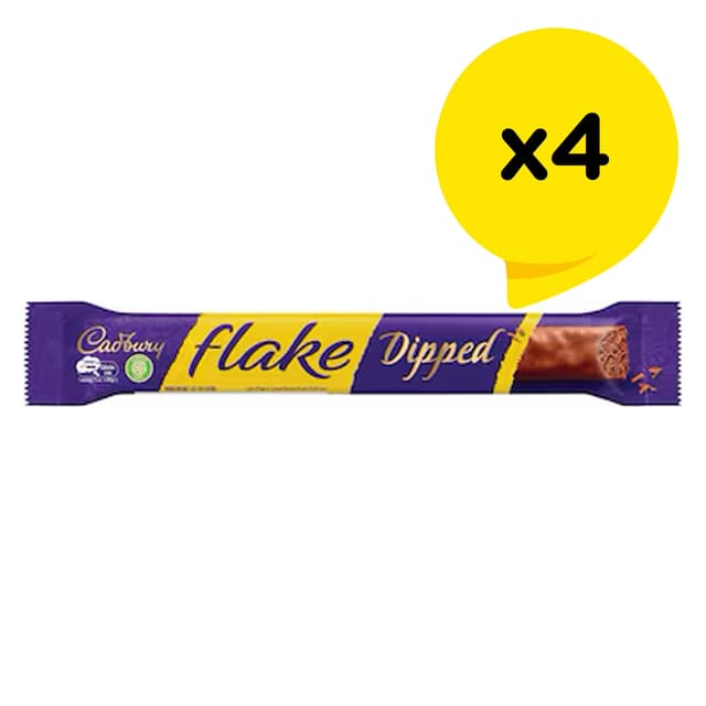 Cadbury Flake Dipped Chocolate Bar, 4x28g