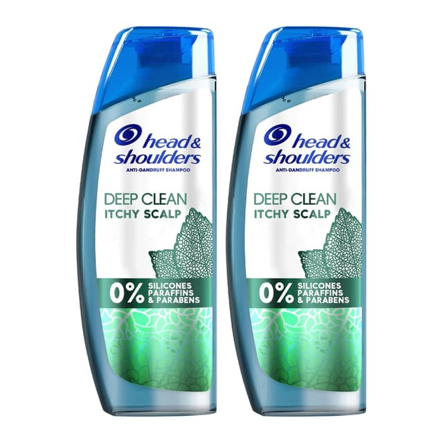 Head & Shoulders Deep Clean Shampoo for Severe Itchy Scalp, 2x400ml