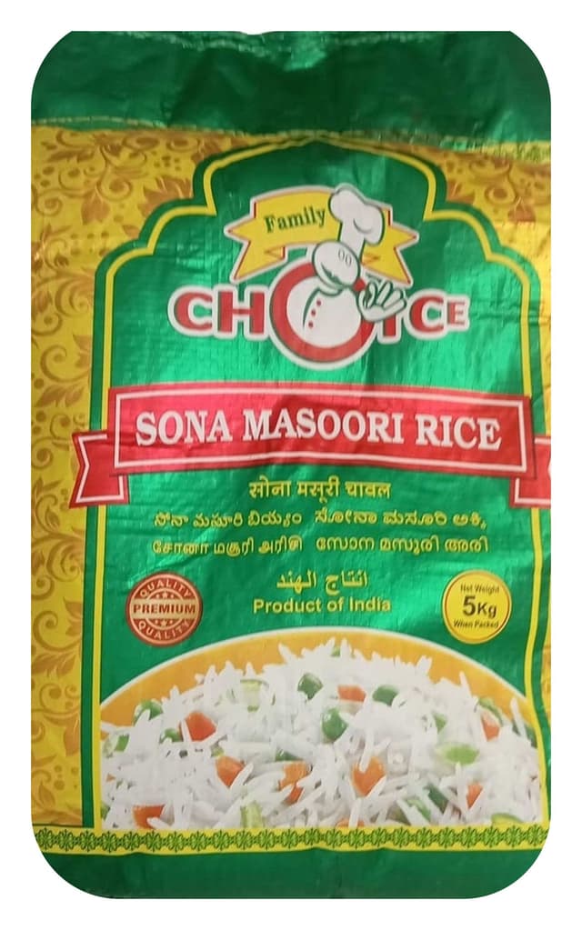 Family Choice Sona Masoori Rice, 5kg