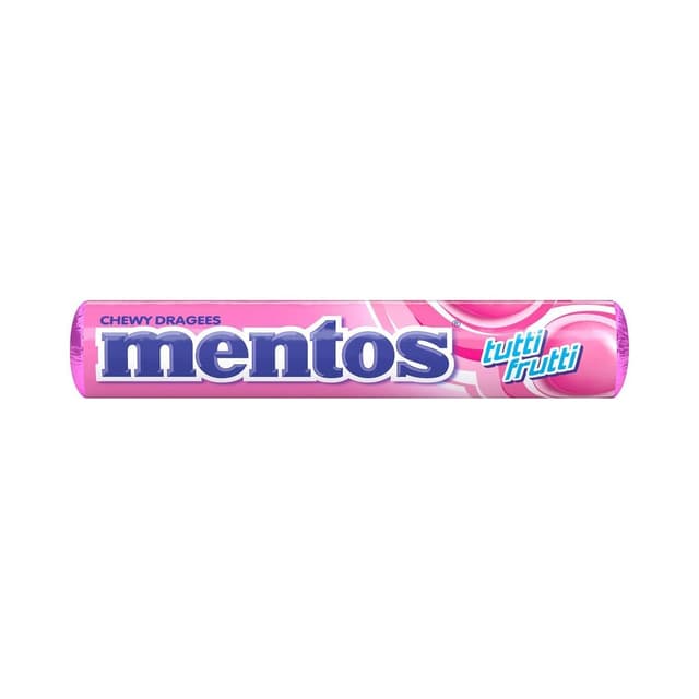 Mentos Chewy Dragees Tutti Frutti Flavor, 11 Pieces
