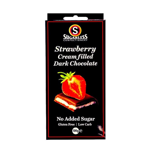 Sugarlessdark Chocolate With Strawberry 100 g