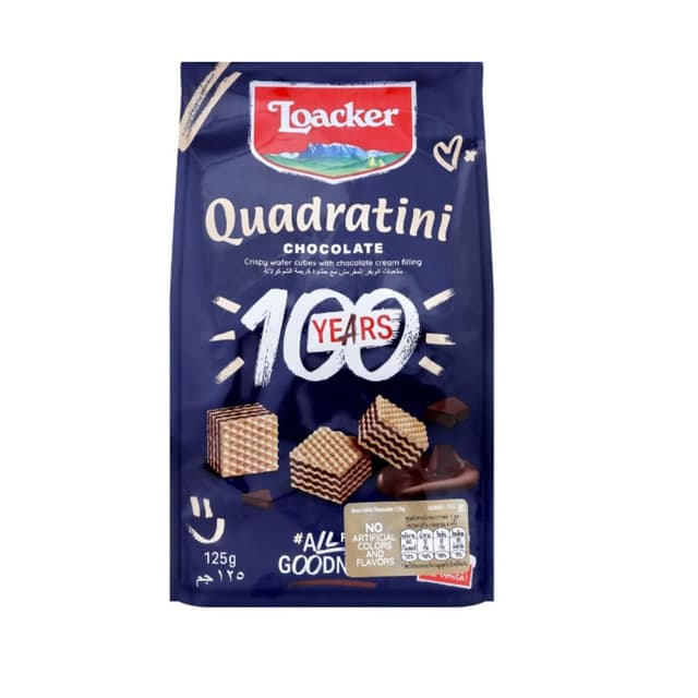 Loacker Quadratini Chocolate Wafer, 125g