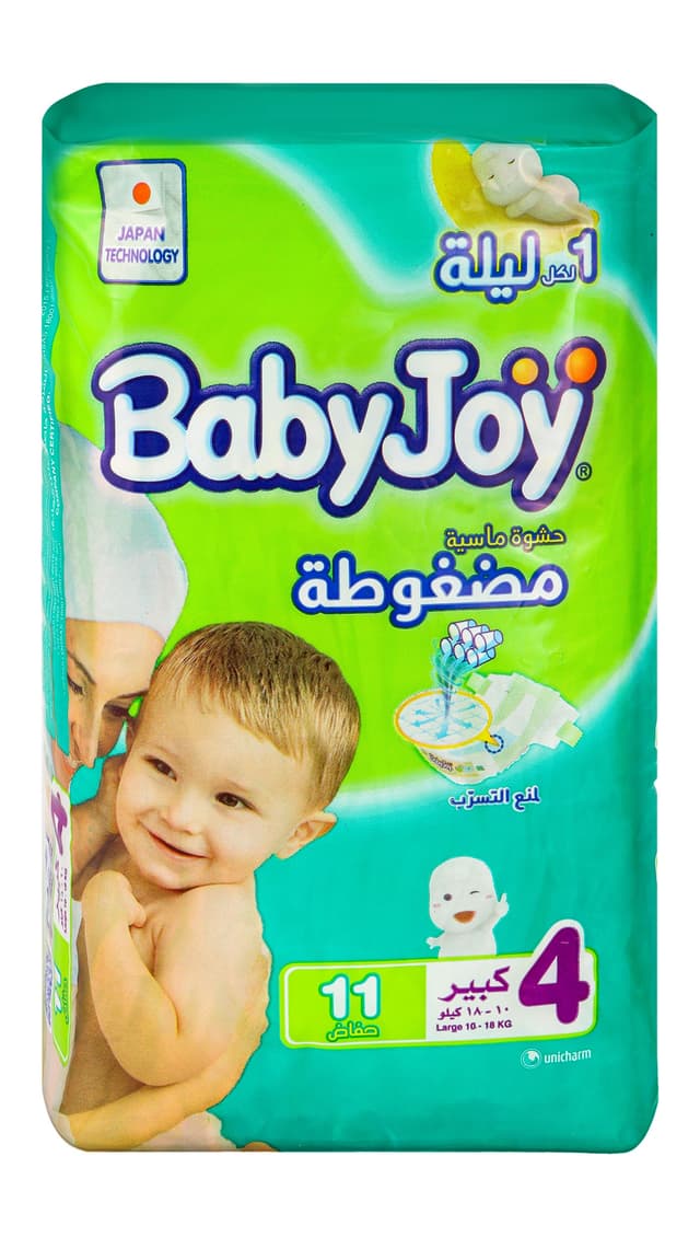 Baby Joy Large Diapers, 11 Pieces