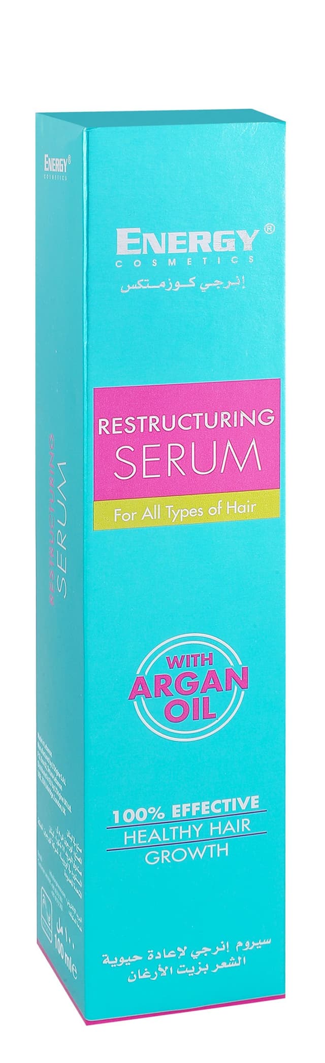Energy Cosmetics Restructuring Serum with Argan Oil for Dry, Damaged & All Hair Types, 100ml