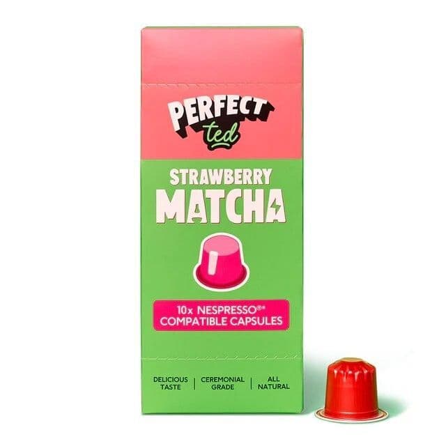 Perfect Ted Strawberry Matcha 10x Nespresso Compatible Coffee Capsules, 50g