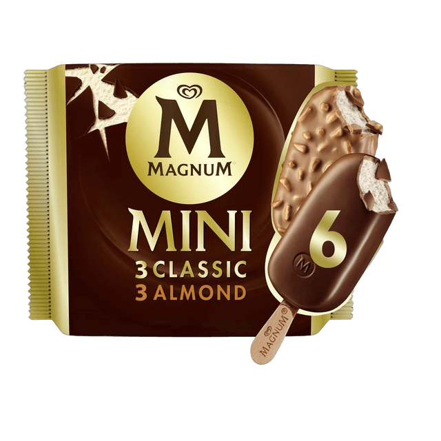 Magnum Mini Classic & Almond Ice Cream Stick, 6x55ml