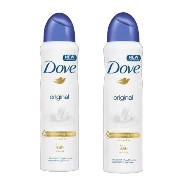 Dove Original Deodorant Body Spray for Women, 2x150ml