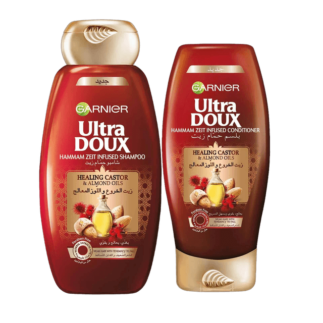 Garnier Ultra Doux Castor Shampoo, 400ml + Conditioner, 360ml
