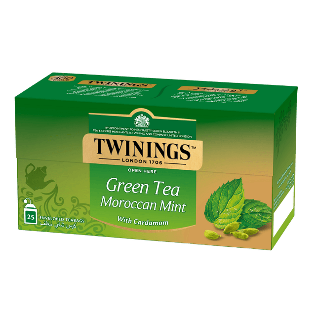 Twinings Green Tea & Moroccan Mint with Cardamom Tea, 25 Teabags