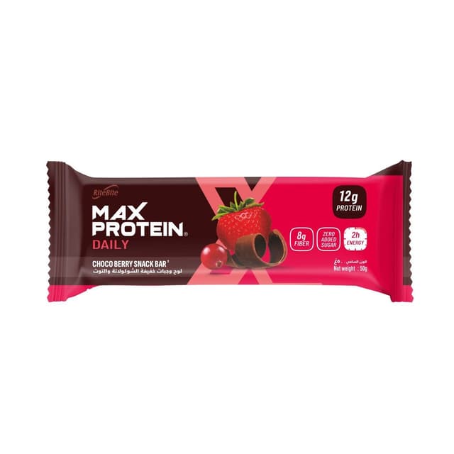 Max Protein Daily Choco Berry Snack Bar, 50g