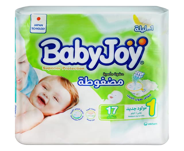 بيبي جوي حفاضات مولود جديد مقاس 1 (حتى 4 كجم)