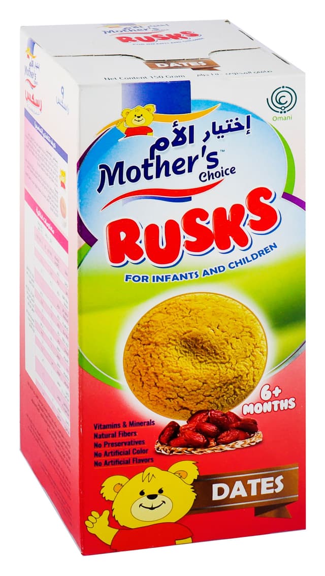 Mother's Choice Dates Rusks, 150g