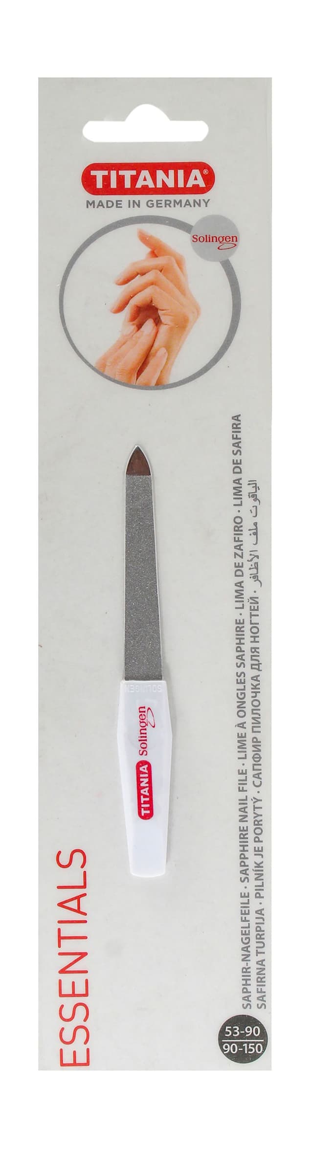 Titania Small White Chrome Plated Nail File, 1 Piece