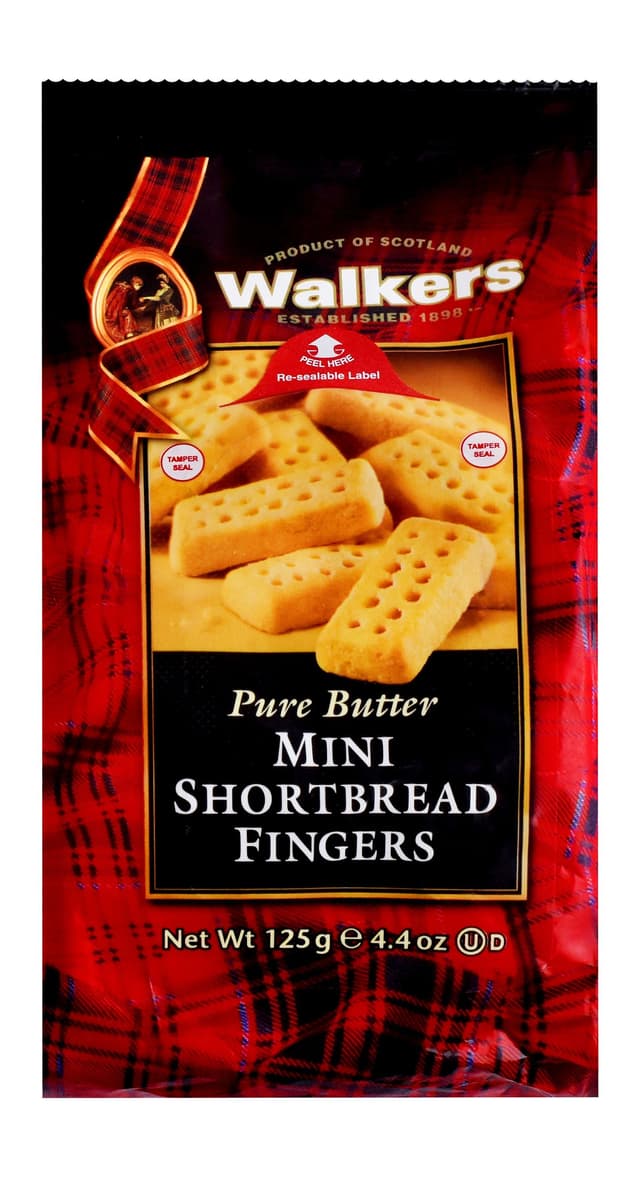 Walker's Mini Shortbread Fingers Bag, 125g