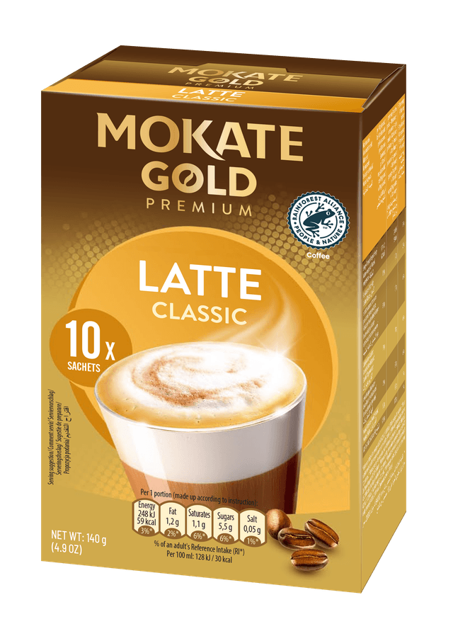 Mokate Gold Classic Flavour Latte, 10x14g,140g