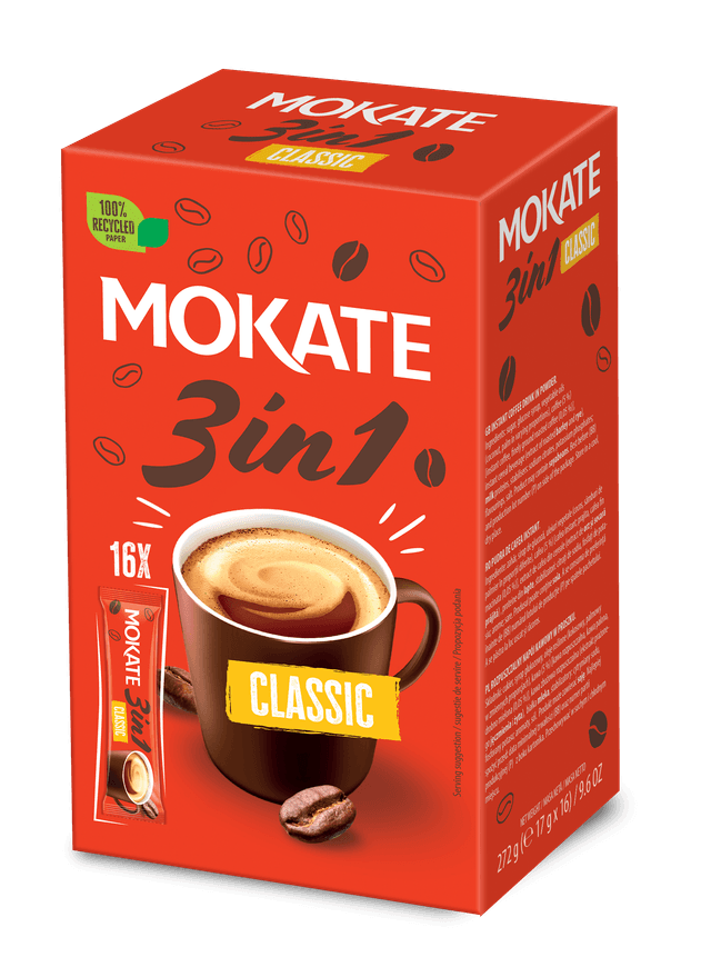 Mokate 3in1 Classic Instant Coffee Box, 16x17g, 272g
