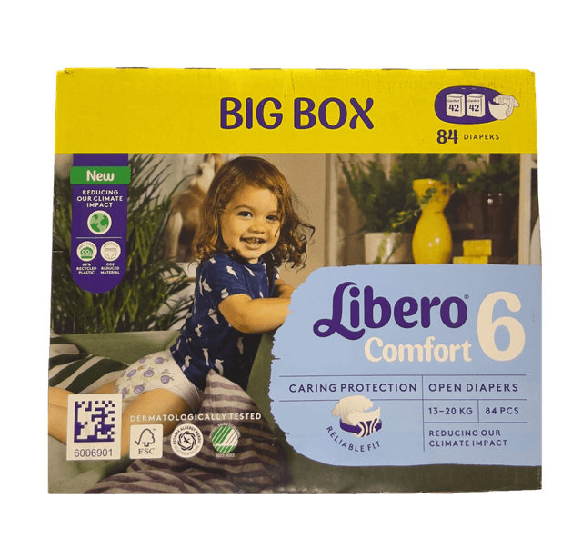 Libero Comfort Baby Diapers Size 6 13-20kg Value Pack 84 pcs