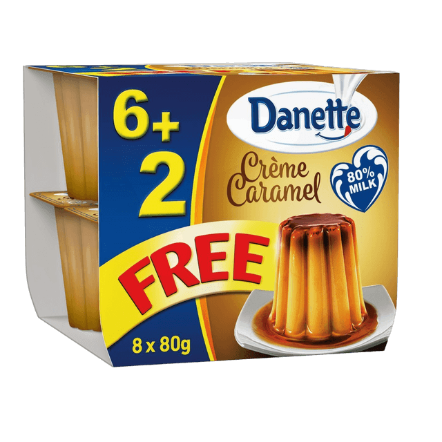 Danette Creme Caramel Dessert, 8x80g