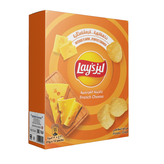 Lay's French Cheese Potato Chips, 12x21g