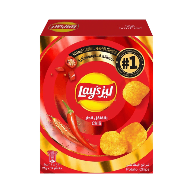 Lay's Chili Potato Chips, 12x21g