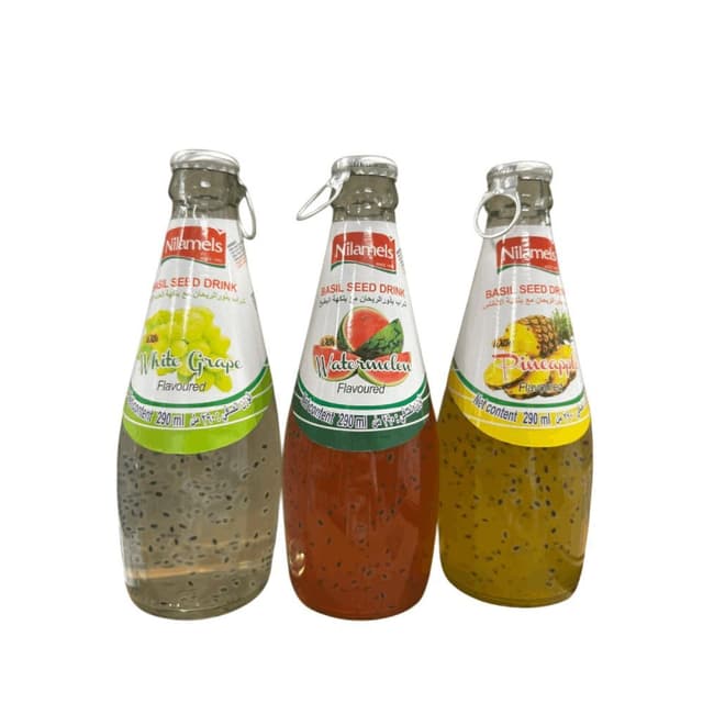 Nilamels Basil Seed Assorted Flavors, 3x290ml