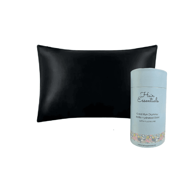 Hair Essentials Black Premium Satin Pillowcase