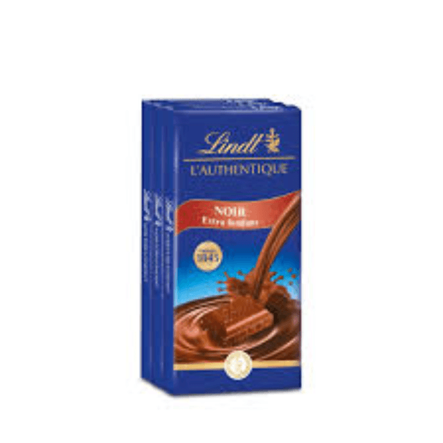 Lindt Authentic Extra Melting Dark Chocolate, 3x100g