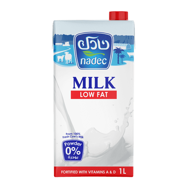نادك حليب قليل الدسم UHT طويل الأجل، 1 لتر